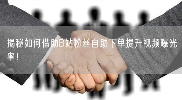 揭秘如何借助B站粉丝自助下单提升视频曝光率！