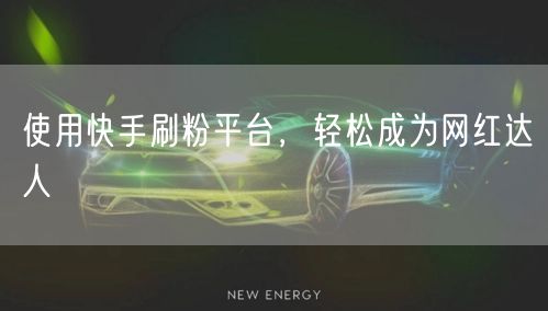 使用快手刷粉平台，轻松成为网红达人