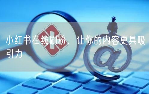小红书在线刷粉，让你的内容更具吸引力