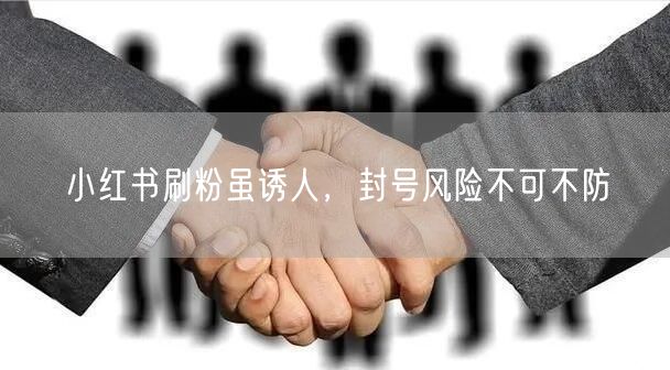 小红书刷粉虽诱人，封号风险不可不防