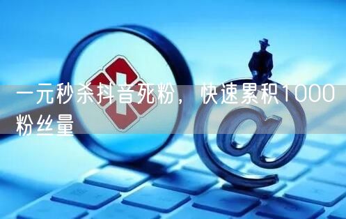 一元秒杀抖音死粉，快速累积1000粉丝量