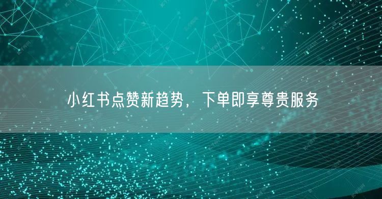 小红书点赞新趋势，下单即享尊贵服务